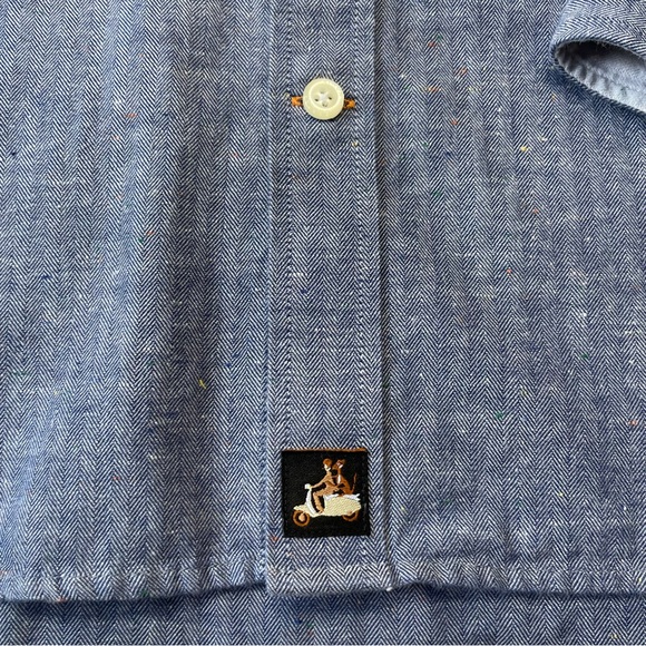 SIMON CARTER LONDON Men's Long Sleeve Slim Fit Dress Shirt, size Large, Blue - Picture 4 of 13